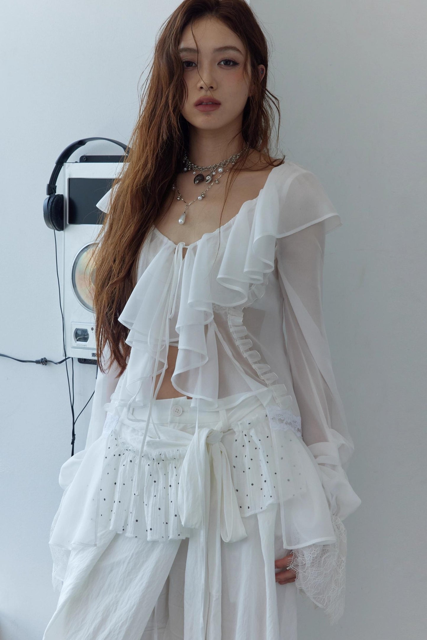 Airy Andromeda Style White Blouse