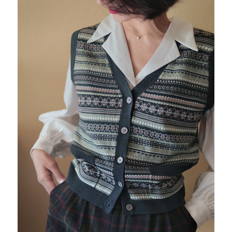 nordic knit vest