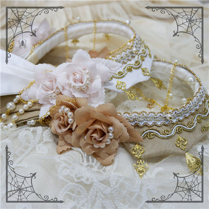 Foxcherry-Palace Retro Gorgeous Lolita headdress Multicolors