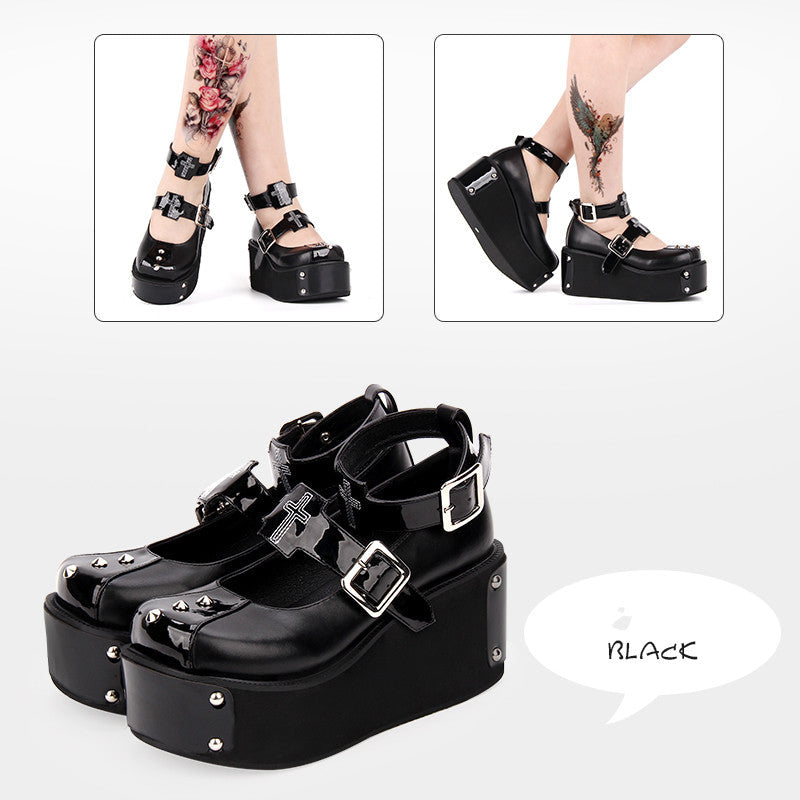 Angelic Imprint - Gothic Lolita Punk Platform Shoes