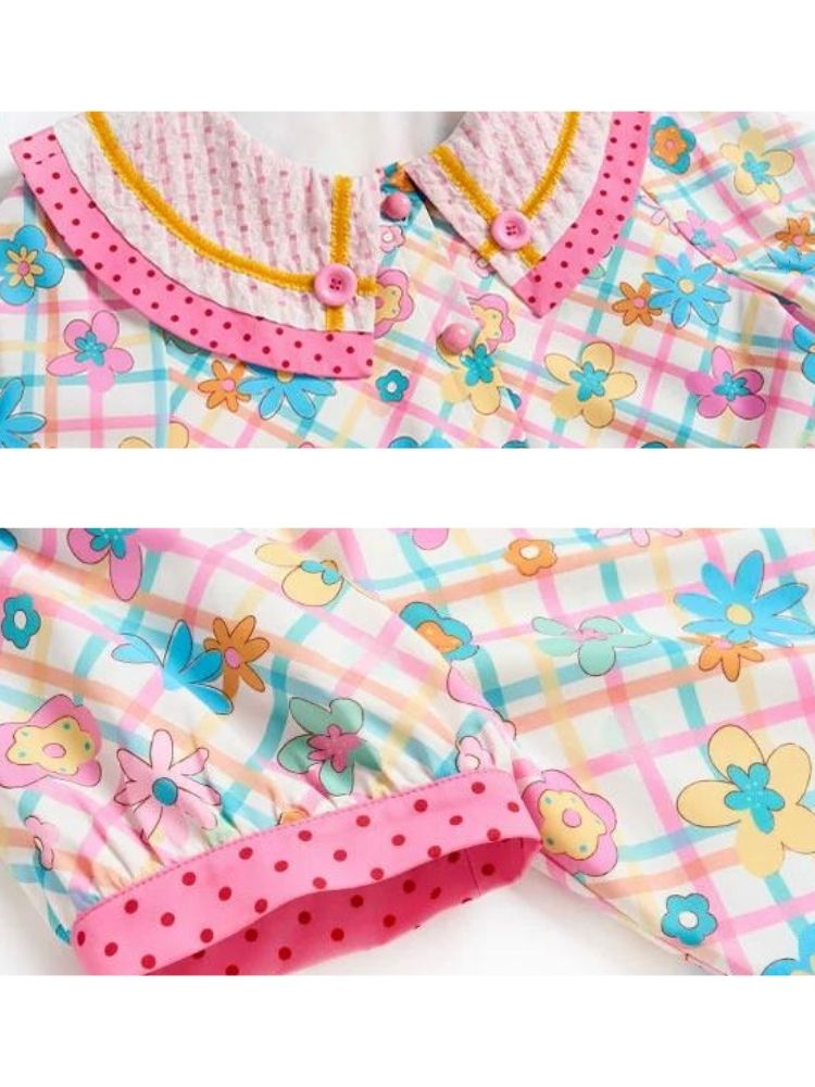 Flower Print Short-sleeved Summer Dress【s0000003092】