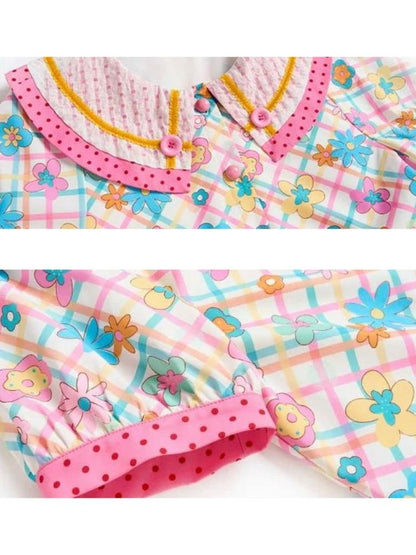 Flower Print Short-sleeved Summer Dress【s0000003092】