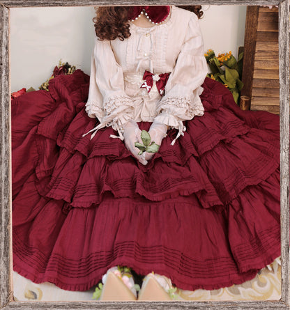 Boguta - Heidi Cotton Lolita Tiered SK Skirt
