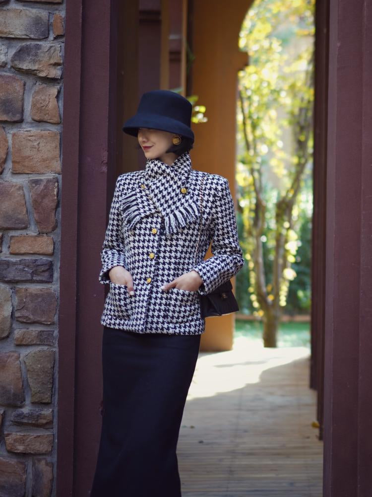 houndstooth tweed jacket