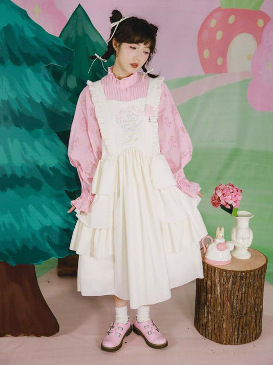 Cat Embroidery Lolita Apron Style Dress【s0000007761】