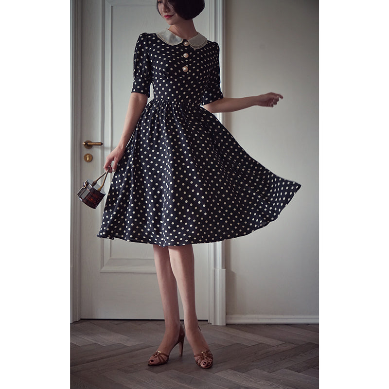 retro polka dot dress