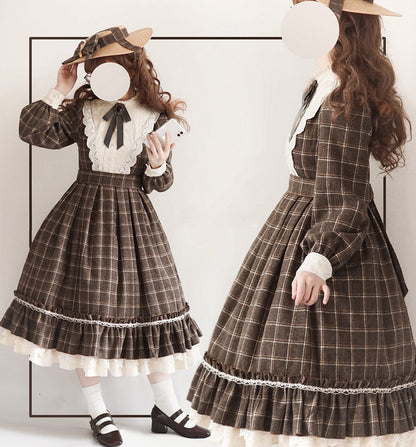 Miss Point - Rose Silhouette 3.0 - Plaid Vintage Classic Lolita OP
