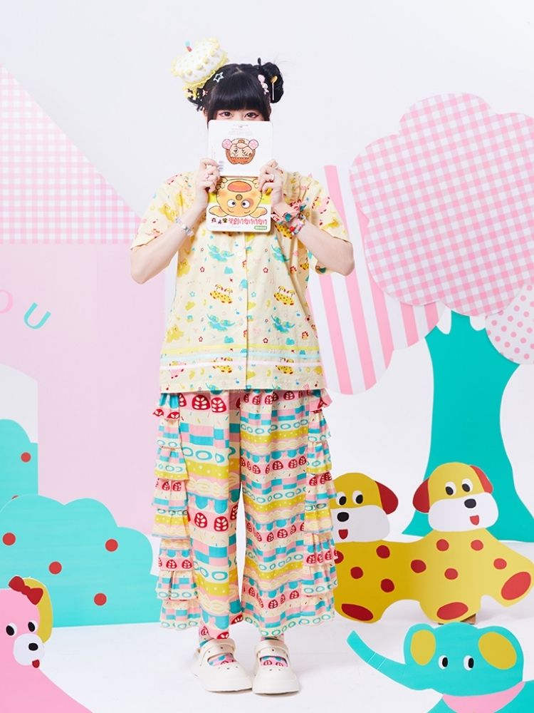 Original print cute cake pants【s0000002886】