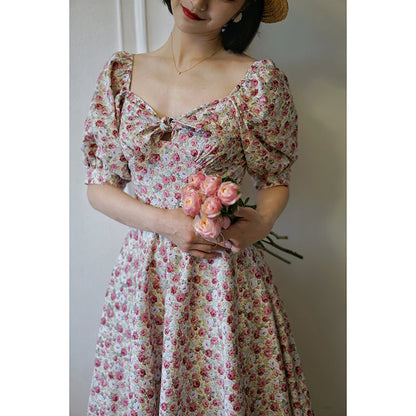 Flower field vintage dress