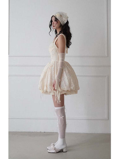 Niche Strap Princess Puff Dress【s0000008139】