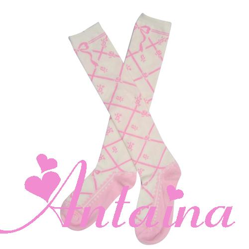 Antaina - Sweet Cotton Lolita Socks Black White Pink