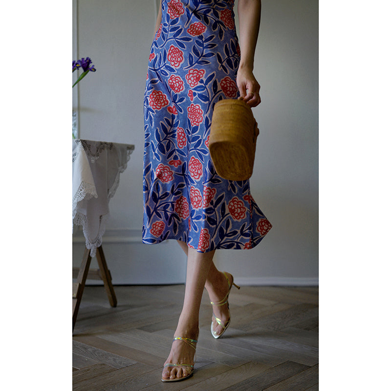 Summer floral print camisole dress