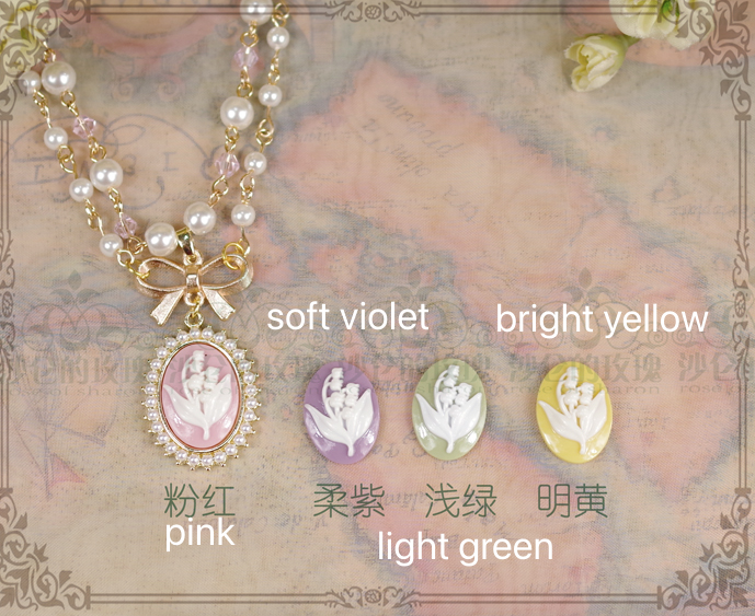 Rose of Sharon - Retro Cameo Lolita Earrings