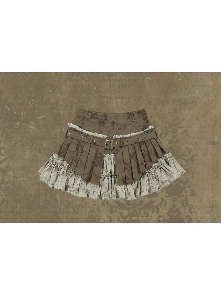 Fake Two-piece Pleated Skirt【s0000003243】