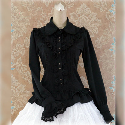 Strawberry Witch - Elegant Lace-Up Back Lolita Blouse