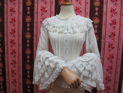 Yilia - Retro Princess Long Sleeve Lolita Blouse