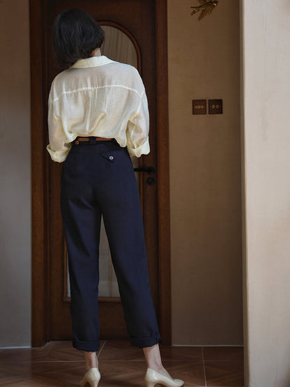 Lady High Waist Vintage Pants