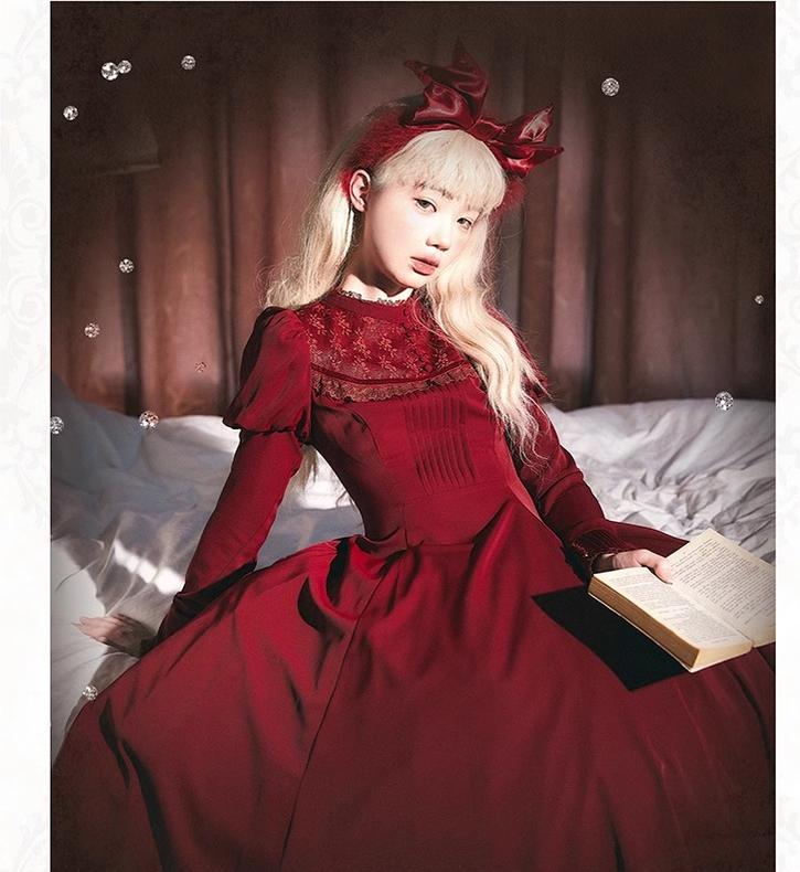 KINOKOKO - Aslan Blessings - Classic Lolita OP Seven-panel Slim Fit Dress with Cape