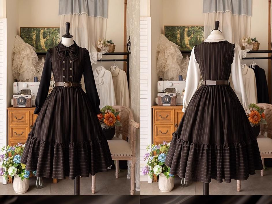 Forest Wardrobe - Little Manor - Classical Lolita JSK Dress & Long Sleeve Blouse
