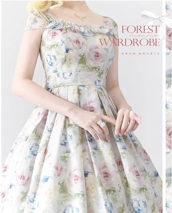 Forest Wardrobe - Forest Basket 3.0 - Vintage Lolita JSK Dress for Summer