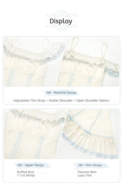 With PUJI - Sea Salt Iced Tea - Classic Lolita Dress, Fishbone Bodice