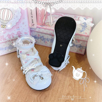 The Season of Booming Flowers - Showa Dreamland - Sweet Lolita Heels, Cute Claw-Shaped Heels