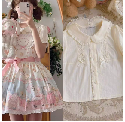 MeowMeow - Sheep Pattern Waltz Princess Lolita JSK Salopette