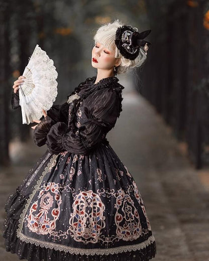 Cheese Cocoa - Star Drop Ceremony - Elegant Lolita Blouse Puff Sleeve Long Sleeve Shirt