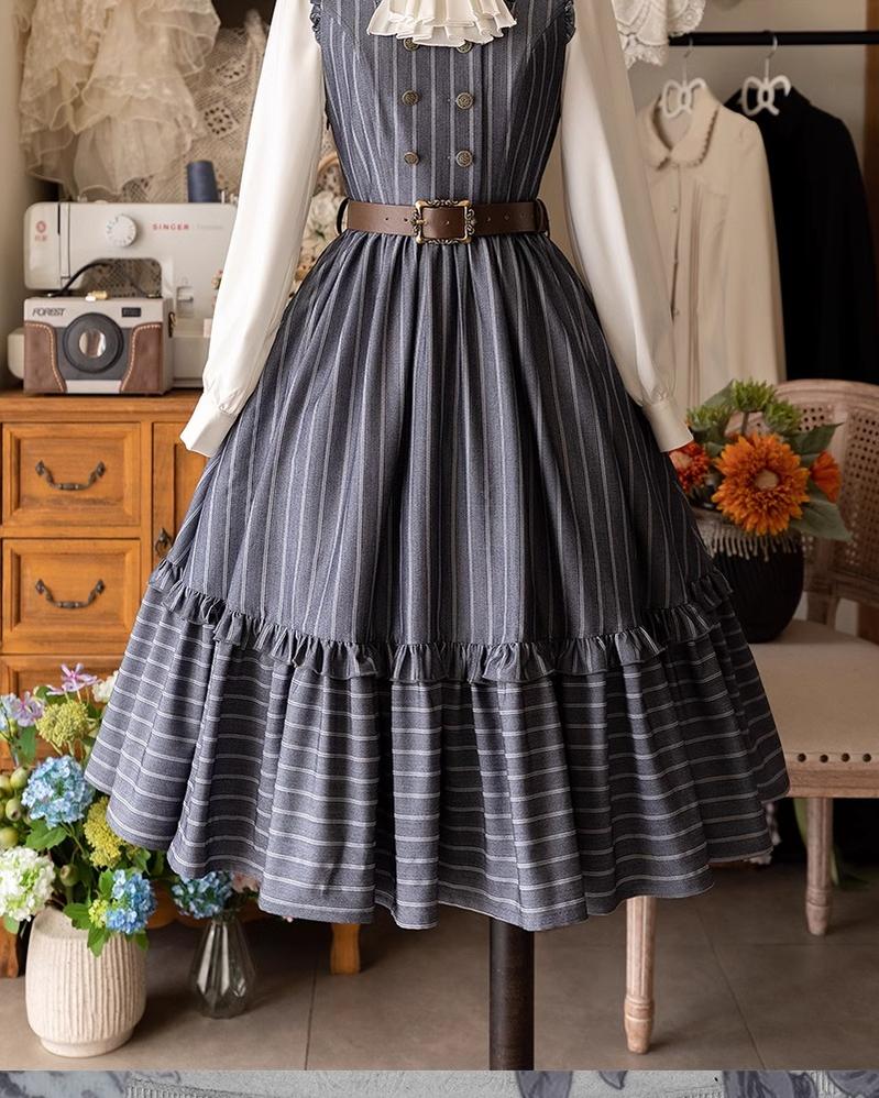 Forest Wardrobe - Little Manor - Classical Lolita JSK Dress & Long Sleeve Blouse