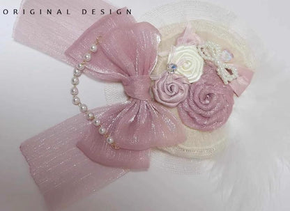 The Accessories' Story - Satin Ballet - Sweet Lolita Headdress Feather Bow