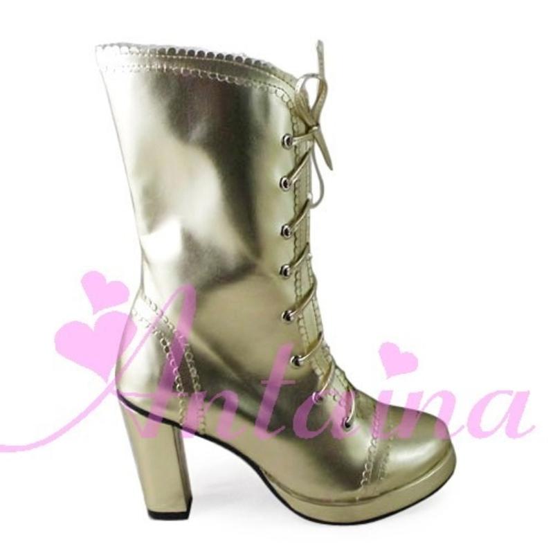 Antaina - Elegant Lolita Heel Boots Heel Shoes Multicolor