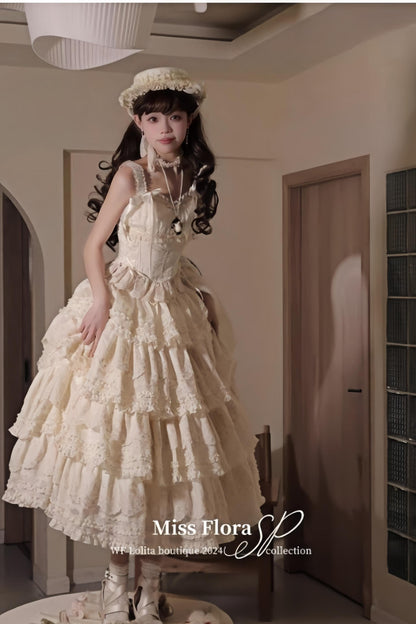MEEKWIND - Miss Flora - Elegant Lolita Bodice Suit Tiered Skirt