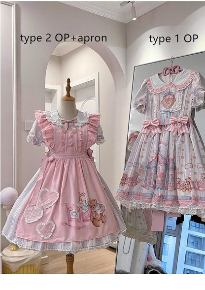 Eternity Spring - Barbie Bear - Sweet Lolita Bear Print JSK and OP