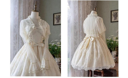 Uncle's Workshop - White Wave Tide - Sweet Lolita JSK Dress Solid Color Dress