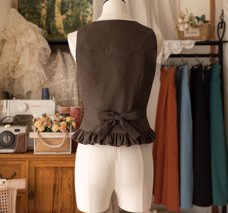 Forest Wardrobe - Forest Basket - Elegant Lolita Vest Autumn/Winter Versatile Waistcoat