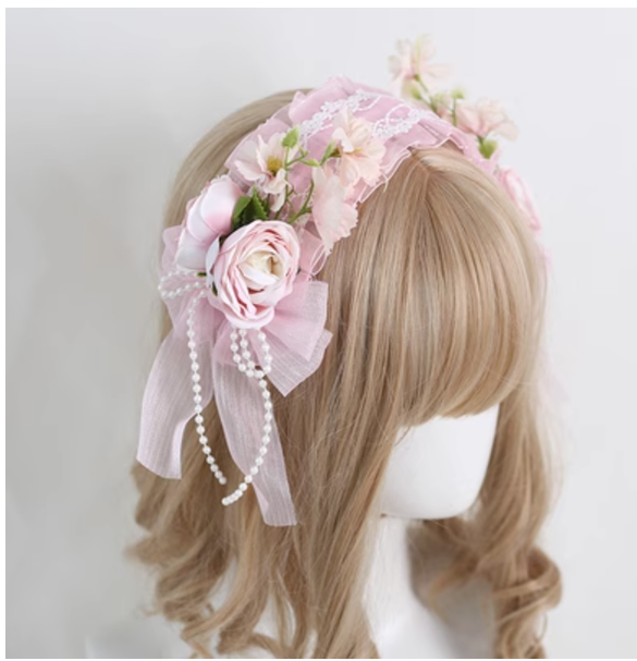 Xiaogui - Elegant Lolita Floral Lace Handmade Headband