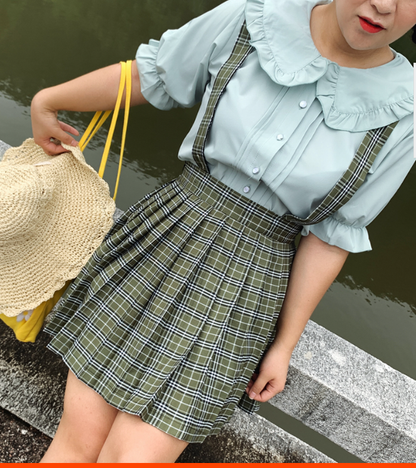 Niu Niu - Plus Size Lolita Blouse, Oversized Short Sleeve Shirt