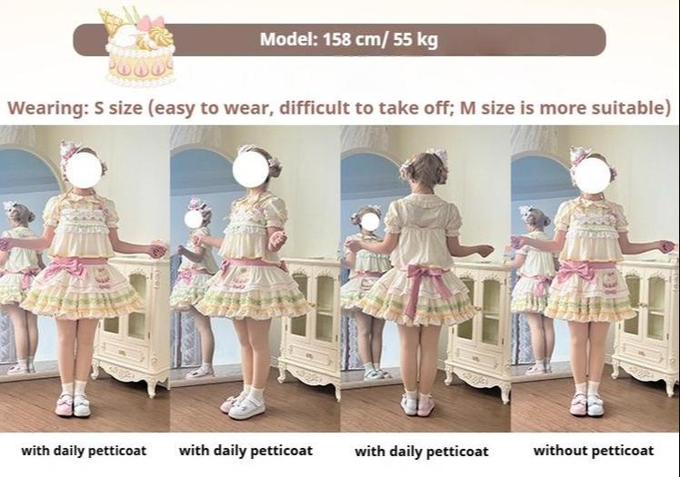 Mewroco - Decorative Cake - Sweet Lolita JSK Camisole Jumper Dress