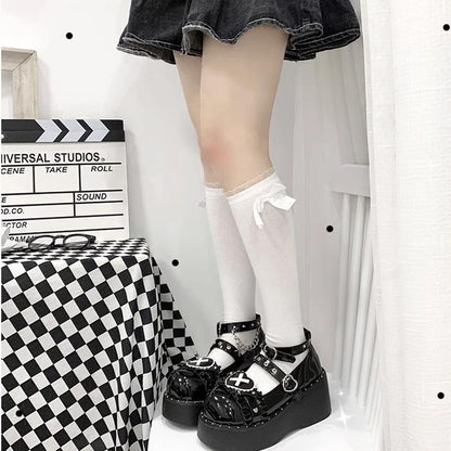 Beauty Bunny - Sweet Academy - Gothic Lolita Shoes Thick Sole Y2K Lolita Shoes