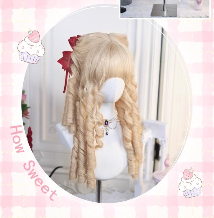 Dalao Home - 50-55 CM Lolita Wig with Retro Roman Curls