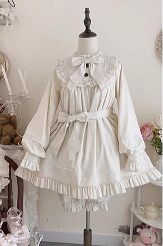 Uncle's Workshop - Lullaby - Cotton Lolita OP Dress Kawaii Lolita Bloomers