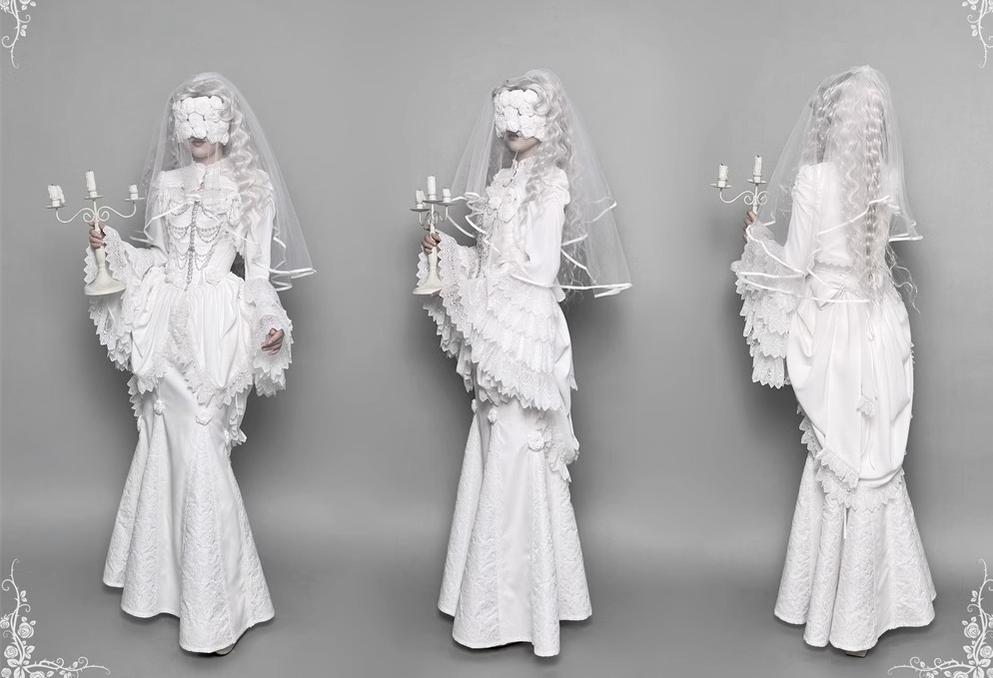 LeMiroir - Saint - Gothic Lolita Bolero Skirt Mermaid Dress Corset