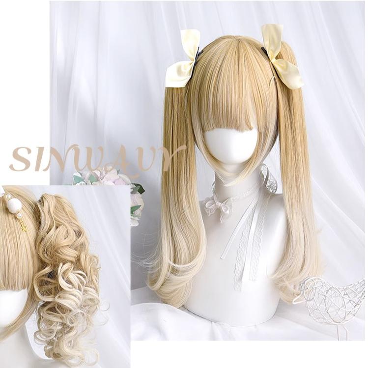 Sinwavy - Pandora's Box - Lolita Short Wig with Cute Double Ponytails