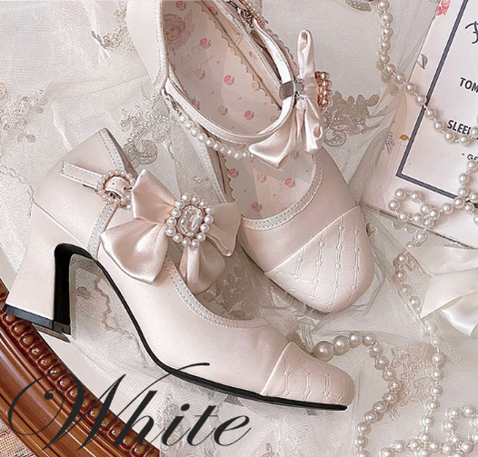 Pure Tea For Dream - Transatlantic Love Poem - Sweet Elegant Lolita Mid-Heel Daily Shoes