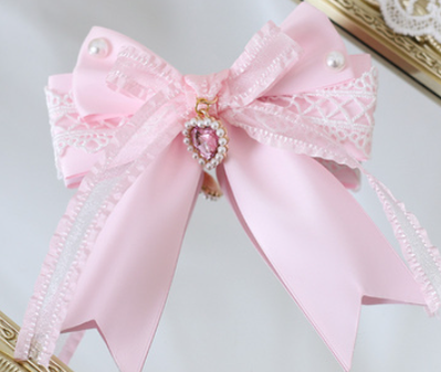 Xiaogui - Mood Limited Pink - Kawaii Lolita Lace Headdress Accessories