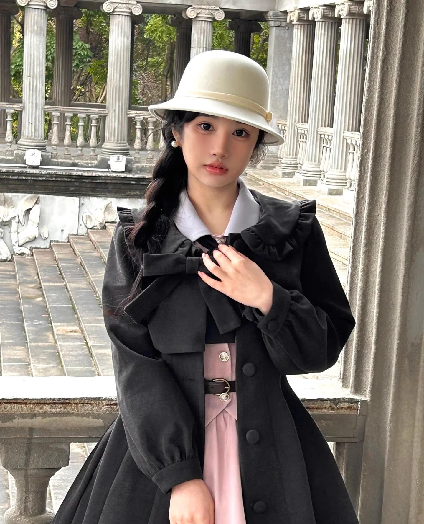 Sweet Wood - Winter Classic Lolita Coat Suit Woolen Plus Size Outerwear