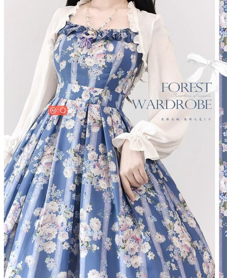 Forest Wardrobe - Forest Basket 3.0 - Vintage Lolita JSK Dress for Summer