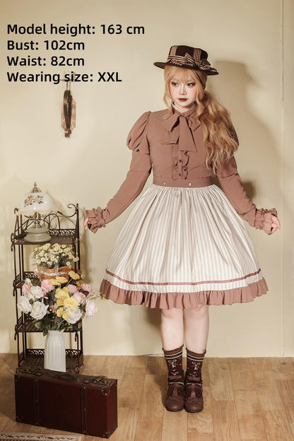 Miss Point - Classical Chocolate - Classic Lolita Blouse Customized Reteo Lolita Shirt