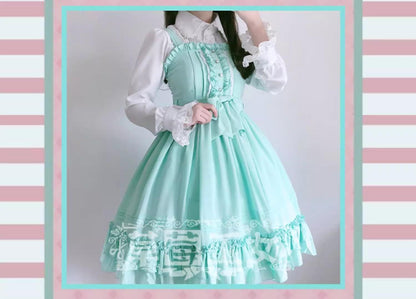 Strawberry Witch - Sweet Lolita JSK Multicolored Lolita Dress