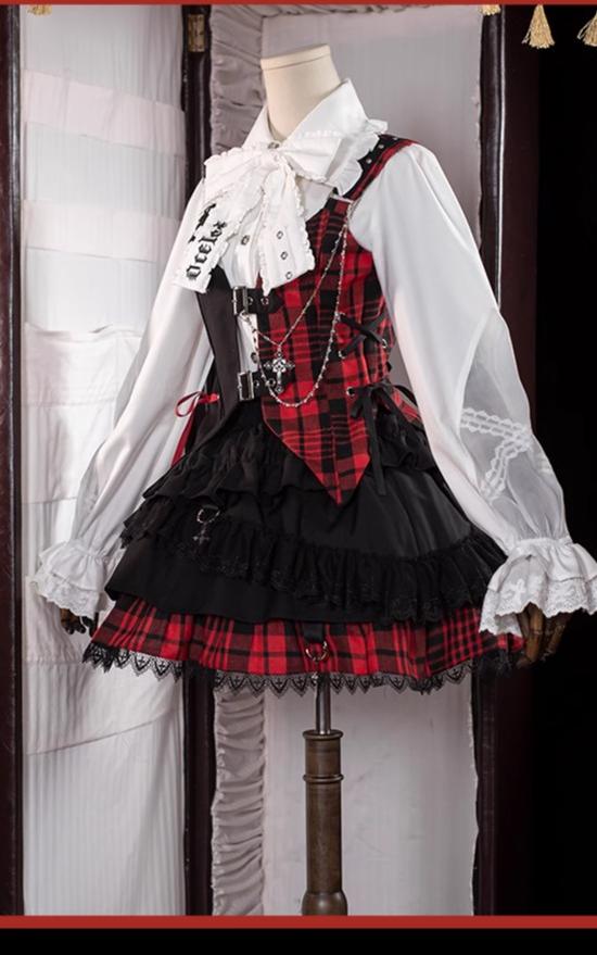 OCELOT - Kalila - Punk Lolita Dress Set Plaid Shorts Set